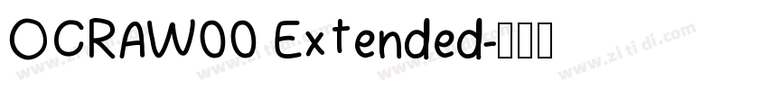 OCRAW00 Extended字体转换